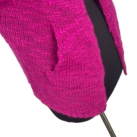 SIGRID OLSEN SO BLUE CHUNKY KNIT WOOL BLEND OPEN FRONT CARDIGAN SWEATER - Picture 10 of 13